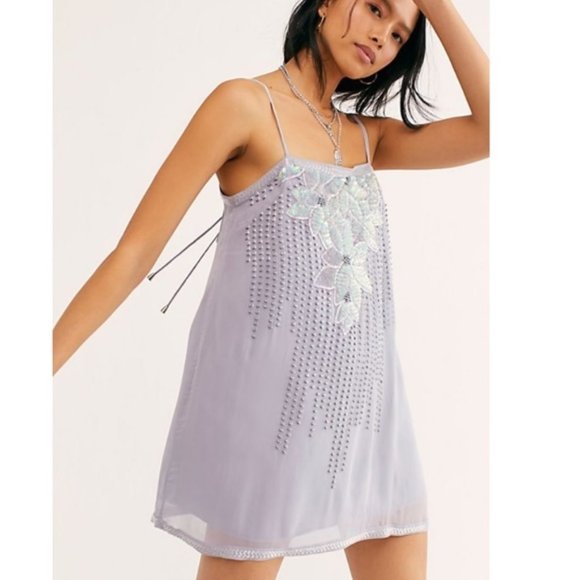 Free People Dresses & Skirts - Free People Gorgeous Embellished Slip Dress